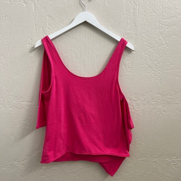 EUC Free People Pink Oversized Bow Sleeveless Top - Picture 3 of 4